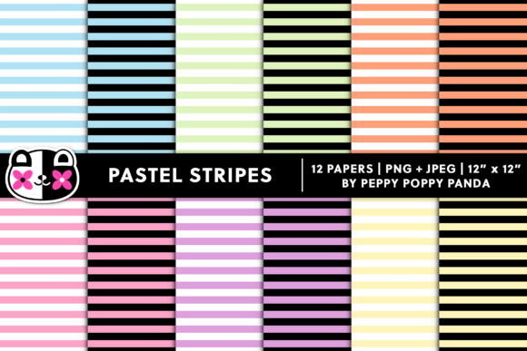 Download Seamless Pastel Stripes Digital Paper - Seamless Collection