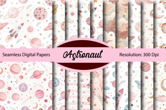 Download Astronaut Seamless Digital Paper - Seamless Collection