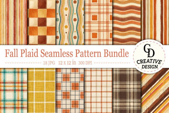 Download Fall Plaid Seamless Pattern Bundle - Seamless Collection