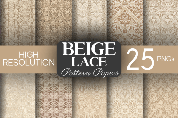 Download Beige Lace Patterns, 12"x12" &amp; Seamless - Seamless Collection