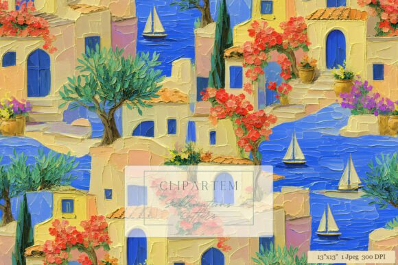 Download Mediterranean Summer Seamless Pattern - Seamless Collection