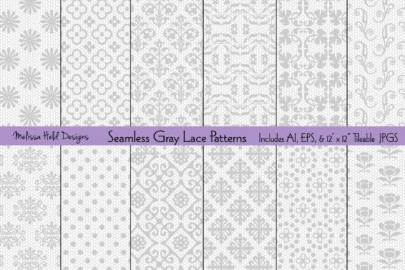 Download Seamless Gray Lace Patterns - Seamless Collection