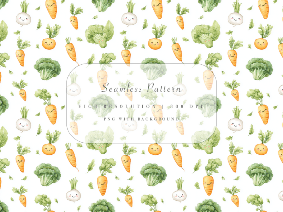 Download Cute Vegetable Seamless Pattern - Seamless Collection