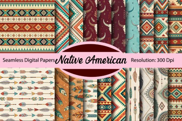 Download Native American Seamless Digital Paper - Seamless Collection