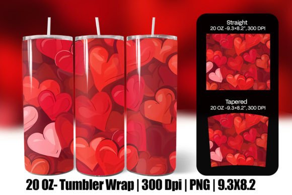 Download Red Heart Seamless Wrap Tumbler - Seamless Collection