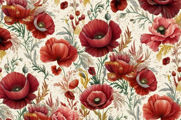 Download Red Glitter Seamless Pattern Background - Seamless Collection