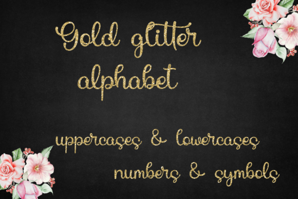 Download Decorative Gold Glitter Alphabet - Gold glitter Collection
