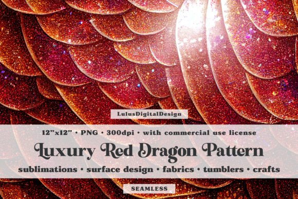 Download Red Dragon Scale Seamless Pattern - Seamless Collection