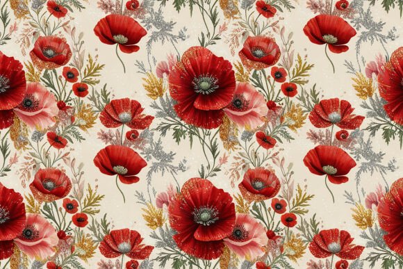 Download Red Glitter Seamless Pattern Background - Seamless Collection