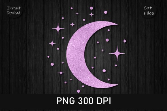 Download Plum Glitter Moon Clipart - Plum glitter Collection