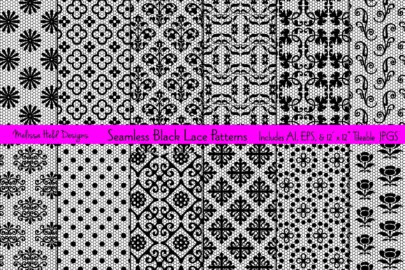 Download Seamless Black Lace Patterns - Seamless Collection