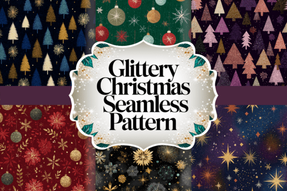 Download Glittery Christmas Seamless Pattern - Seamless Collection