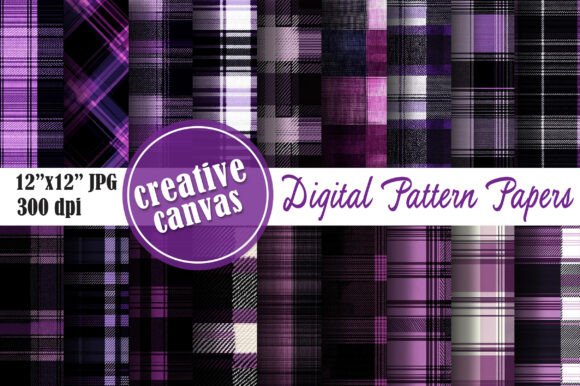 Download Purple Plaid Seamless Pattern Bundle - Seamless Collection