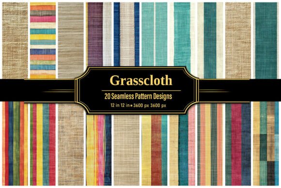 Download Grasscloth Stripe Seamless Patterns - Seamless Collection