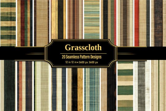 Download Grasscloth Stripe Seamless Patterns - Seamless Collection
