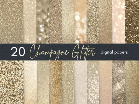 Download Champagne Gold Glitter Digital Papers - Gold glitter Collection