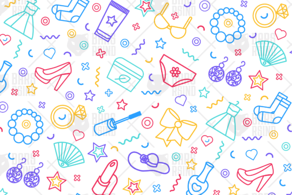 Download Beauty Outline Seamless Pattern - Seamless Collection