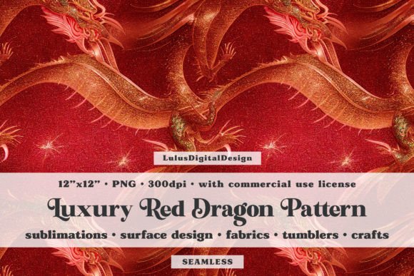 Download Flying Gold Dragon Seamless Pattern - Seamless Collection