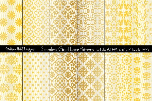 Download Seamless Gold Lace Patterns - Seamless Collection